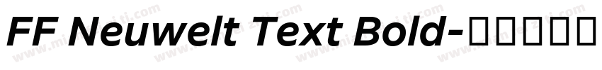 FF Neuwelt Text Bold字体转换
